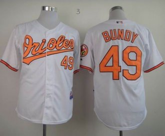 Baltimore Orioles #49 Dylan Bundy White Cool Base Stitched Baseball Jersey