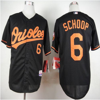 Baltimore Orioles #6 Jonathan Schoop Black Cool Base Stitched Baseball Jersey