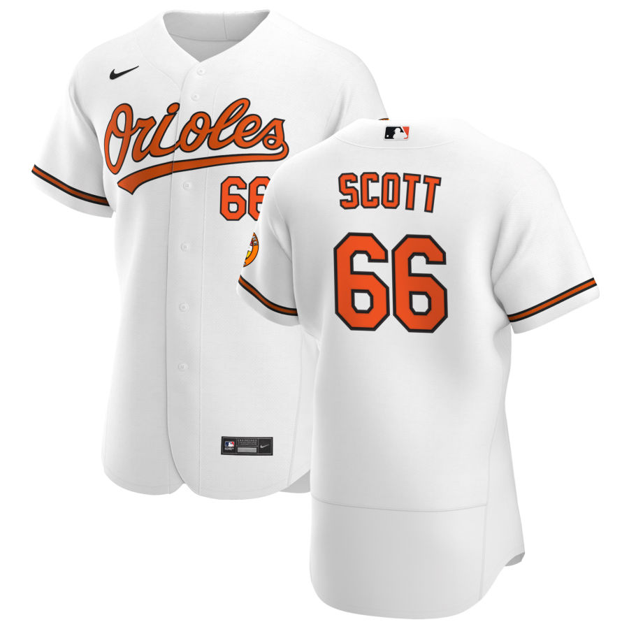 Baltimore Orioles #66 Tanner Scott Men's Nike White Home 2020 Authentic Player MLB Jersey