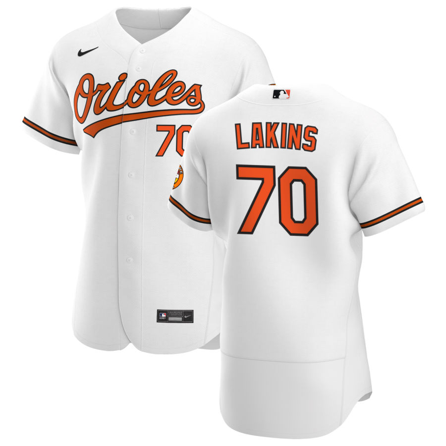 Baltimore Orioles #70 Travis Lakins Sr. Men's Nike White Home 2020 Authentic Player MLB Jersey