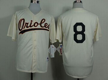 Baltimore Orioles #8 Cal Ripken Cream 1954 Turn Back The Clock Stitched Baseball Jersey