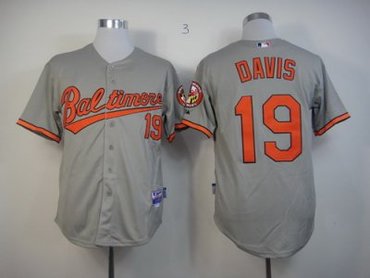 Baltimore Orioles 19 Chris Davis Grey Cool Base MLB Jerseys