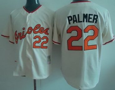 Baltimore Orioles 22 Jim Palmer Cream Throwback MLB Jerseys
