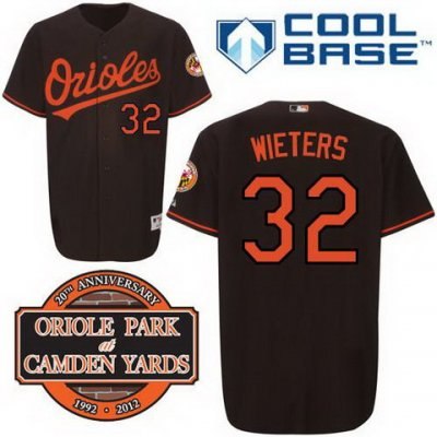 Baltimore Orioles 32# Matt Wieters Black Cool Base MLB Jersey W 20th Anniversary Patch 