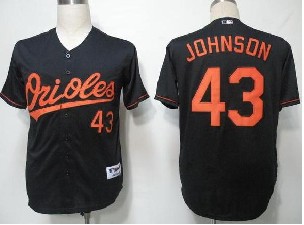 Baltimore Orioles 43 Johnson Black MLB Jerseys