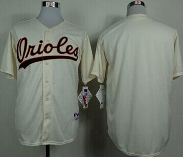 Baltimore Orioles Blank Cream 1954 Turn Back The Clock Stitched Baseball Jersey