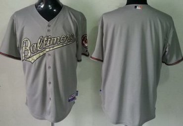 Baltimore Orioles Blank Grey 2013 USMC Cool Base Camo Number MLB Jerseys