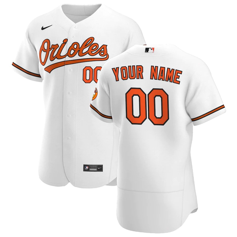 Baltimore Orioles Custom Men's Nike White Home 2020 Authentic Player MLB Jersey Baltimore Orioles Custom Men's Nike White Home 2020 Authentic Player MLB Jersey