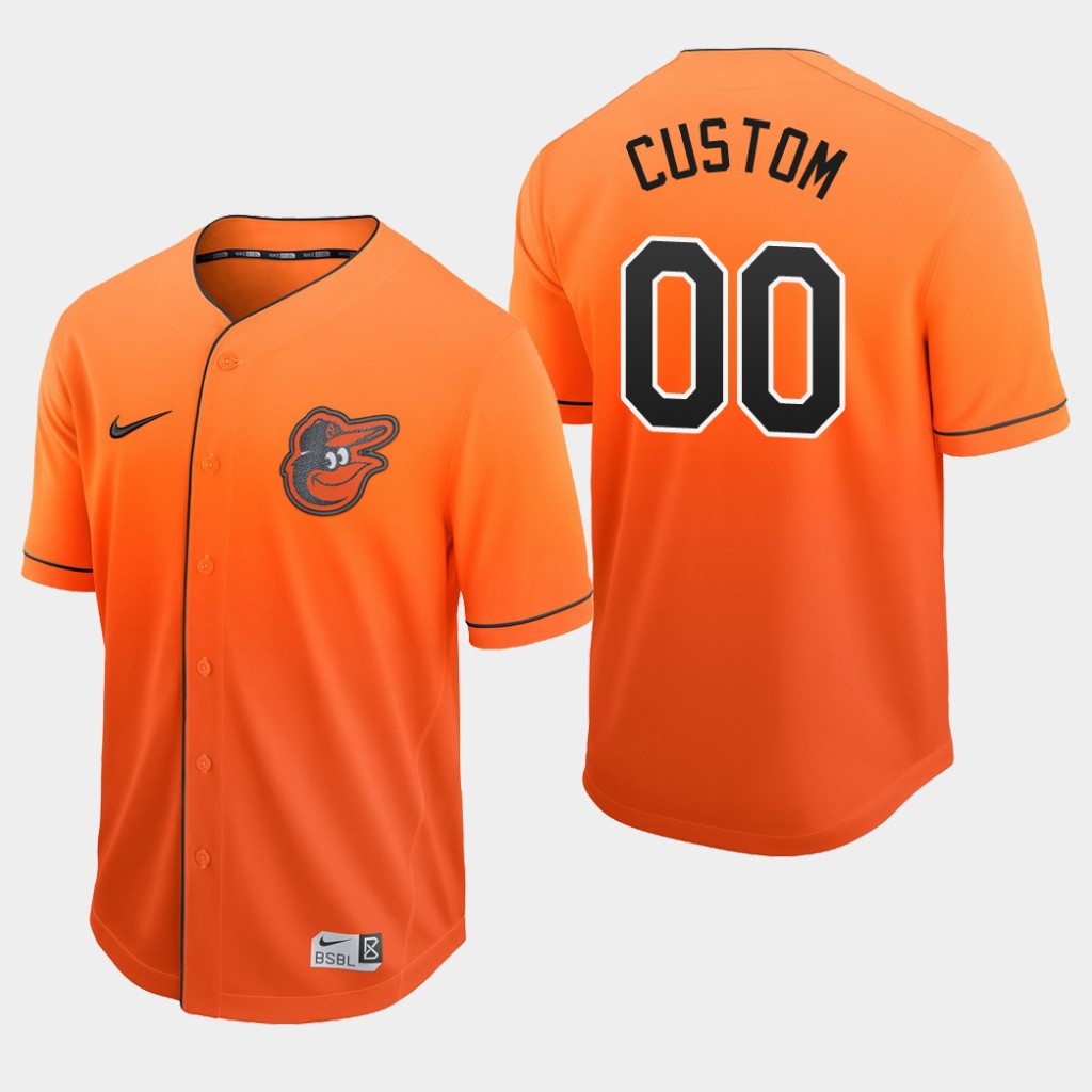 Baltimore Orioles Custom Orange Fade Authentic Jersey Baltimore Orioles Custom Orange Fade Authentic Jersey