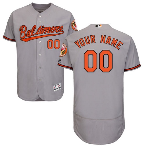 Baltimore Orioles Gray Men's Flexbase Customized Jersey Baltimore Orioles Gray Men's Flexbase Customized Jersey