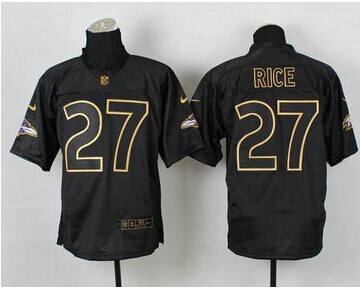 Baltimore Ravens #27 Ray Rice Black Gold No. Fashion NFL Elite Jersey Baltimore Ravens #27 Ray Rice Black Gold No. Fashion NFL Elite Jersey