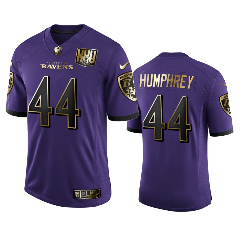 Baltimore Ravens #44 Marlon Humphrey Men's Nike Purple Team 25th Season Golden Limited NFL Jersey Baltimore Ravens #44 Marlon Humphrey Men's Nike Purple Team 25th Season Golden Limited NFL Jersey