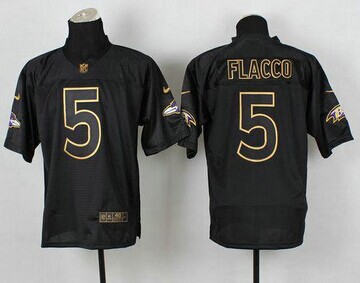 Baltimore Ravens #5 Joe Flacco Black Gold No. Fashion NFL Elite Jersey Baltimore Ravens #5 Joe Flacco Black Gold No. Fashion NFL Elite Jersey