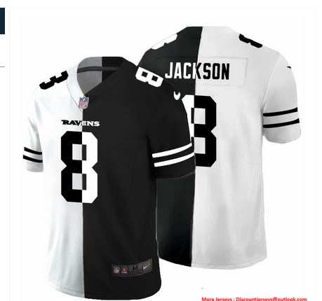Baltimore Ravens #8 Lamar Jackson Men's Black V White Peace Split Nike Vapor Untouchable Limited NFL Jersey Baltimore Ravens #8 Lamar Jackson Men's Black V White Peace Split Nike Vapor Untouchable Limited NFL Jersey