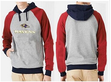 Baltimore Ravens Authentic Logo Pullover Hoodie Grey & Red Baltimore Ravens Authentic Logo Pullover Hoodie Grey & Red