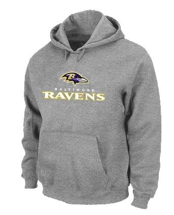Baltimore Ravens Authentic Logo Pullover Hoodie Grey Baltimore Ravens Authentic Logo Pullover Hoodie Grey