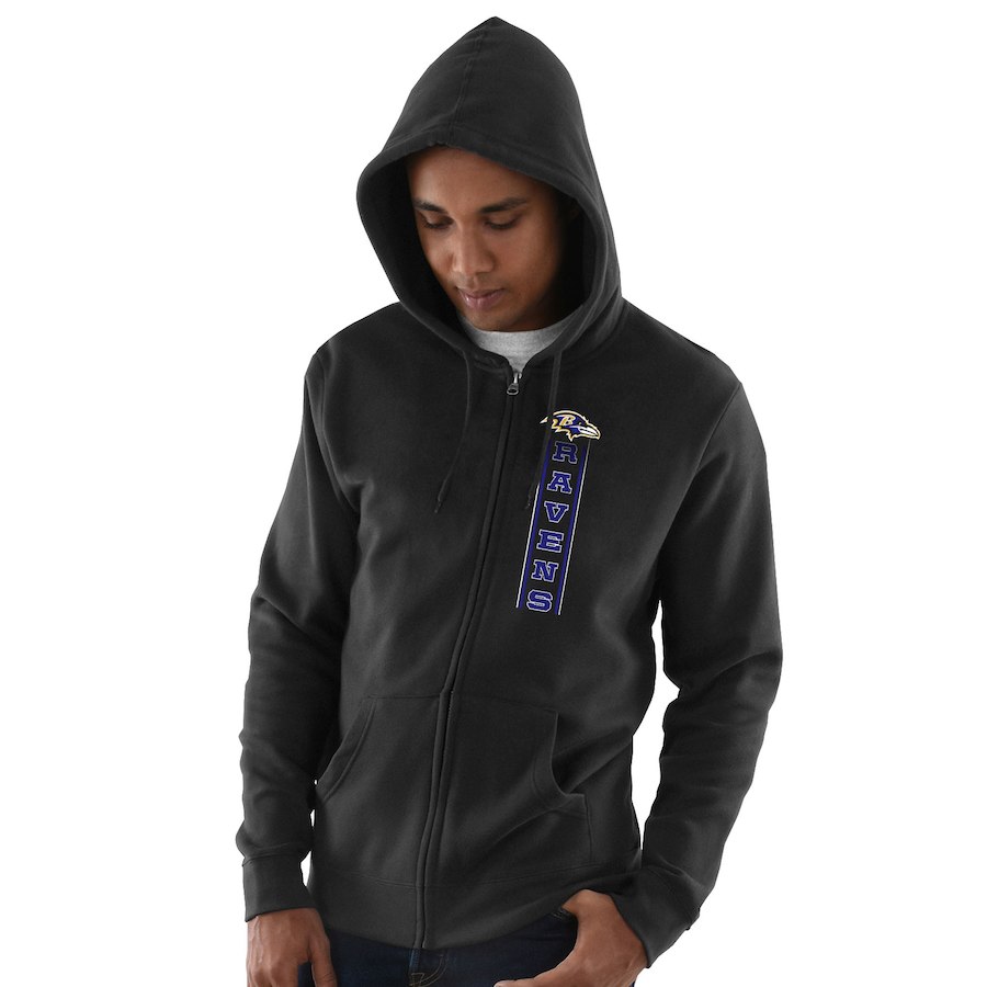 Baltimore Ravens Hook And Ladder Full Zip Hoodie Black Baltimore Ravens Hook And Ladder Full Zip Hoodie Black