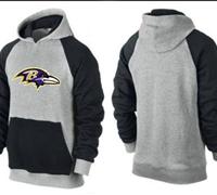 Baltimore Ravens Logo Pullover Hoodie Grey & Black Baltimore Ravens Logo Pullover Hoodie Grey & Black