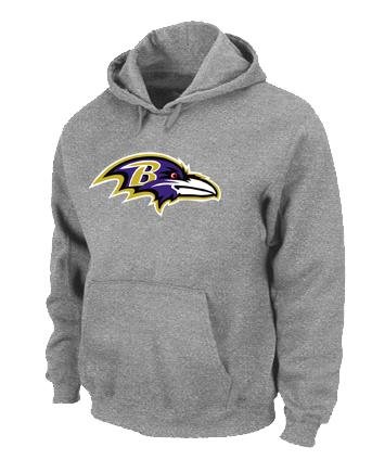 Baltimore Ravens Logo Pullover Hoodie Grey Baltimore Ravens Logo Pullover Hoodie Grey