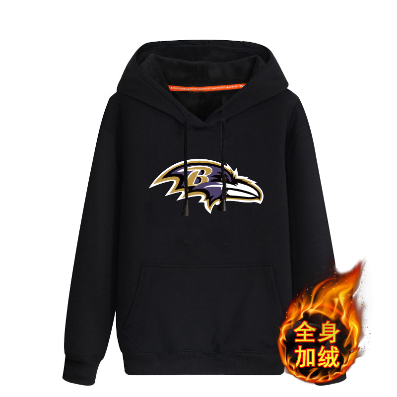 Baltimore Ravens Men's Winter Thick NFL Pullover Hoodie Baltimore Ravens Men's Winter Thick NFL Pullover Hoodie
