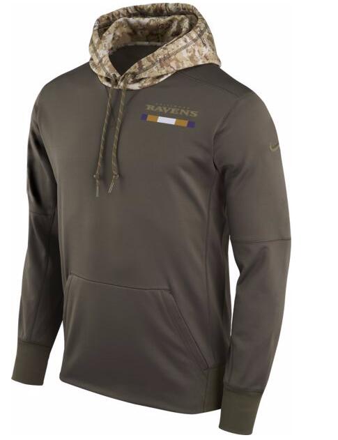 Baltimore Ravens Nike Salute To Service Sideline Therma Pullover Hoodie Olive Baltimore Ravens Nike Salute To Service Sideline Therma Pullover Hoodie Olive