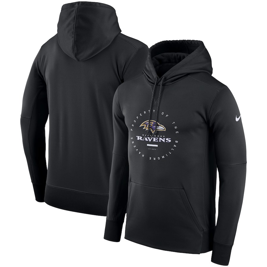 Baltimore Ravens Nike Sideline Property Of Wordmark Logo Performance Pullover Hoodie Black Baltimore Ravens Nike Sideline Property Of Wordmark Logo Performance Pullover Hoodie Black