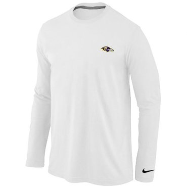 Baltimore Ravens Sideline Legend Authentic Long Sleeve T-Shirt White Baltimore Ravens Sideline Legend Authentic Long Sleeve T-Shirt White
