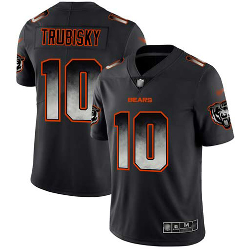 Bears #10 Mitchell Trubisky Black Men's Stitched Football Vapor Untouchable Limited Smoke Fashion Jersey Bears #10 Mitchell Trubisky Black Men's Stitched Football Vapor Untouchable Limited Smoke Fashion Jersey