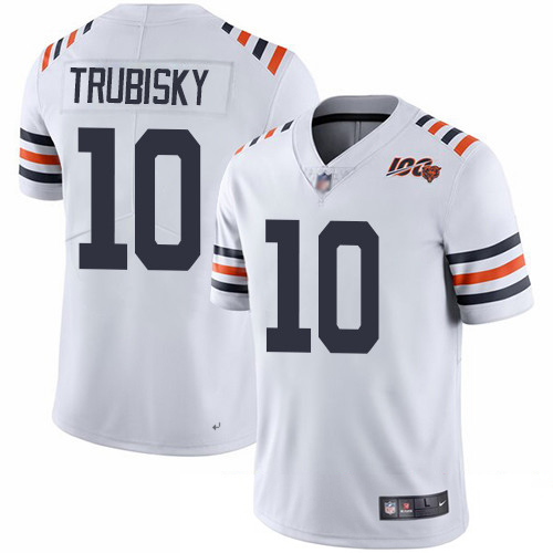 Bears #10 Mitchell Trubisky White Alternate Youth Stitched Football Vapor Untouchable Limited 100th Season Jersey Bears #10 Mitchell Trubisky White Alternate Youth Stitched Football Vapor Untouchable Limited 100th Season Jersey