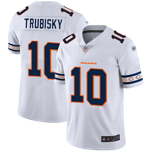 Bears #10 Mitchell Trubisky White Men's Stitched Football Limited Team Logo Fashion Jersey Bears #10 Mitchell Trubisky White Men's Stitched Football Limited Team Logo Fashion Jersey