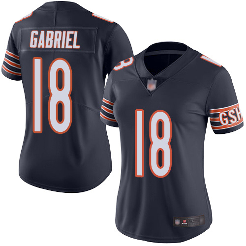 Bears #18 Taylor Gabriel Navy Blue Team Color Women's Stitched Football Vapor Untouchable Limited Jersey Bears #18 Taylor Gabriel Navy Blue Team Color Women's Stitched Football Vapor Untouchable Limited Jersey