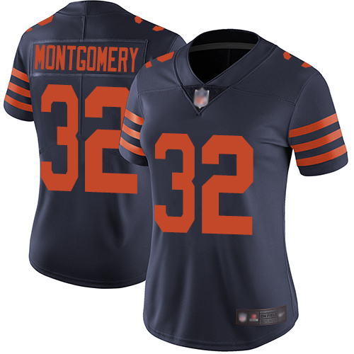 Bears #32 David Montgomery Navy Blue Alternate Women's Stitched Football Vapor Untouchable Limited Jersey Bears #32 David Montgomery Navy Blue Alternate Women's Stitched Football Vapor Untouchable Limited Jersey