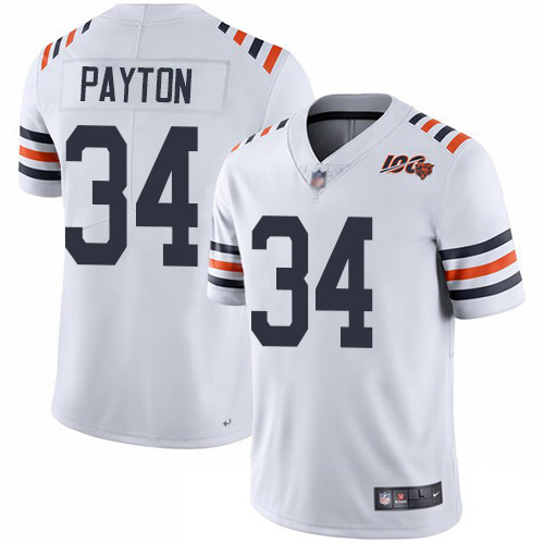 Bears #34 Walter Payton White Alternate Men's Stitched Football Vapor Untouchable Limited 100th Season Jersey 拷贝