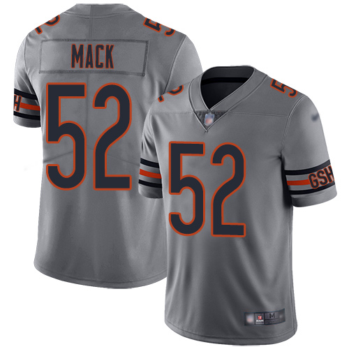 Bears #52 Khalil Mack Silver Youth Stitched Football Limited Inverted Legend Jersey Bears #52 Khalil Mack Silver Youth Stitched Football Limited Inverted Legend Jersey