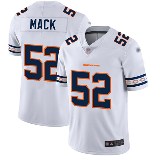 Bears #52 Khalil Mack White Men's Stitched Football Limited Team Logo Fashion Jersey Bears #52 Khalil Mack White Men's Stitched Football Limited Team Logo Fashion Jersey