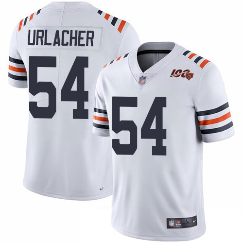 Bears #54 Brian Urlacher White Alternate Men's Stitched Football Vapor Untouchable Limited 100th Season Jersey