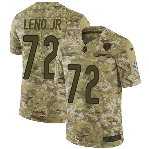 Bears #72 Charles Leno Jr Camo Youth Stitched Football Limited 2018 Salute to Service Jersey Bears #72 Charles Leno Jr Camo Youth Stitched Football Limited 2018 Salute to Service Jersey