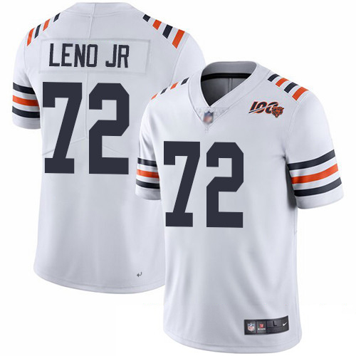 Bears #72 Charles Leno Jr White Alternate Youth Stitched Football Vapor Untouchable Limited 100th Season Jersey Bears #72 Charles Leno Jr White Alternate Youth Stitched Football Vapor Untouchable Limited 100th Season Jersey