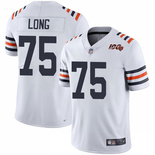 Bears #75 Kyle Long White Alternate Men's Stitched Football Vapor Untouchable Limited 100th Season Jersey Bears #75 Kyle Long White Alternate Men's Stitched Football Vapor Untouchable Limited 100th Season Jersey
