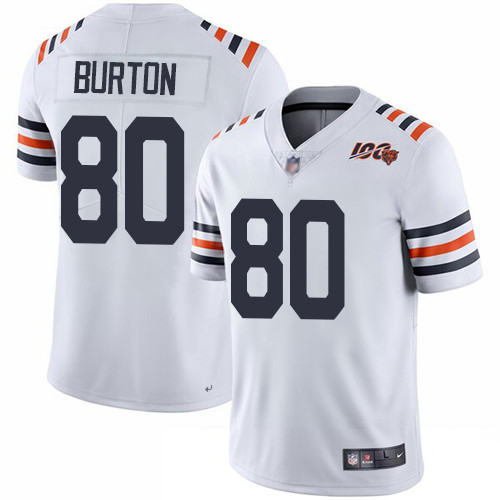 Bears #80 Trey Burton White Alternate Men's Stitched Football Vapor Untouchable Limited 100th Season Jersey Bears #80 Trey Burton White Alternate Men's Stitched Football Vapor Untouchable Limited 100th Season Jersey