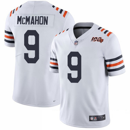 Bears #9 Jim McMahon White Alternate Men's Stitched Football Vapor Untouchable Limited 100th Season Jersey Bears #9 Jim McMahon White Alternate Men's Stitched Football Vapor Untouchable Limited 100th Season Jersey