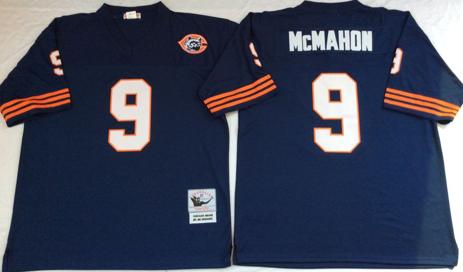 Bears 9 Jim McMahon Navy 1985 M&N Throwback Jersey Bears 9 Jim McMahon Navy 1985 M&N Throwback Jersey