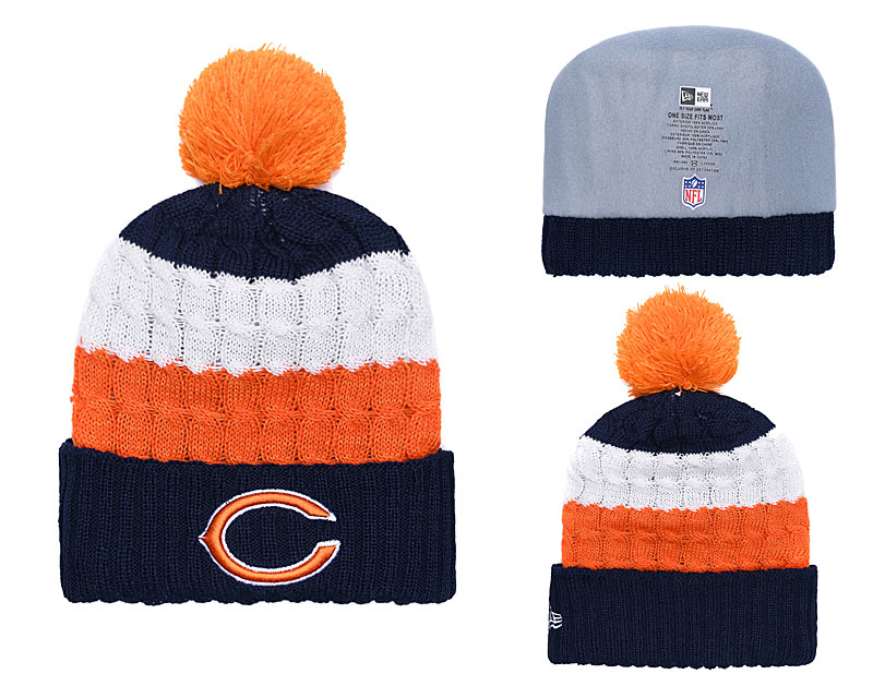 Bears Fresh Logo Navy Pom Knit Hat YD