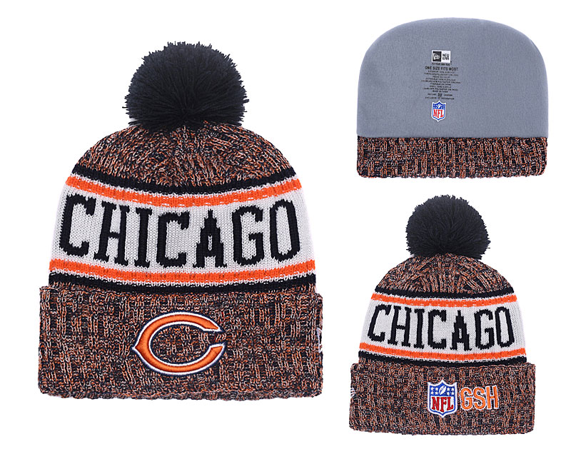 Bears Fresh Logo Orange Pom Knit Hat YD