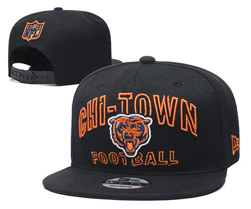 Bears Team Logo Black Adjustable Hat YD