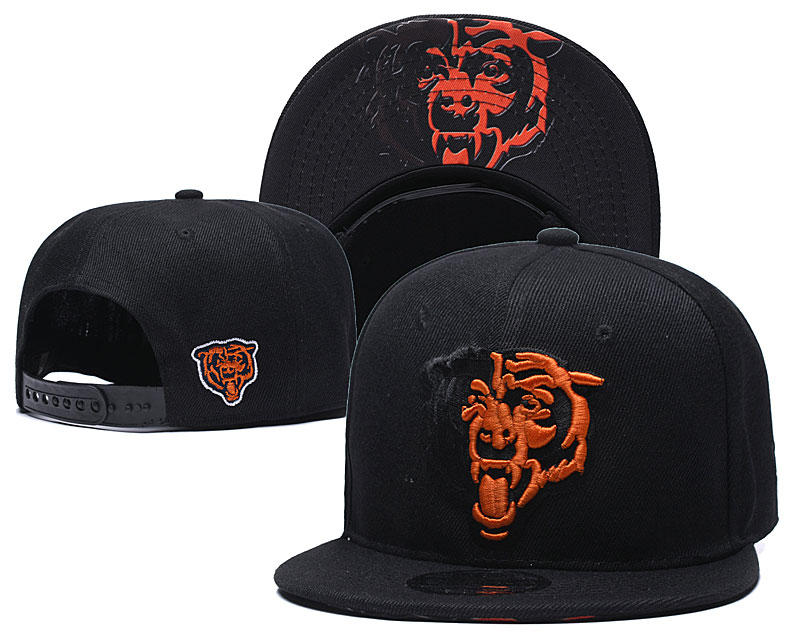 Bears Team Logo Black Adjustable Hat YD
