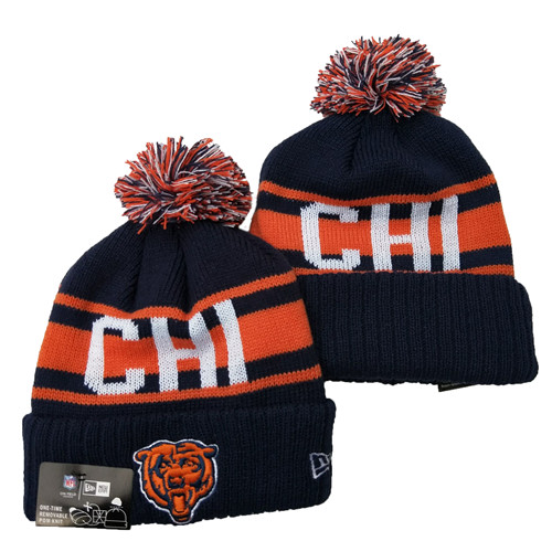 Bears Team Logo Navy Cuffed Knit Hat YD