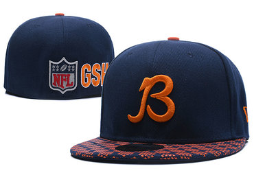 Bears Team Logo Navy Fitted Hat LX2