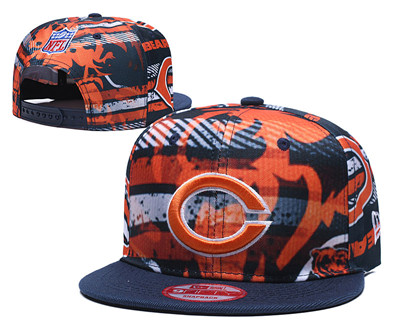 Bears Team Logo Orange Navy Adjustable Hat TX