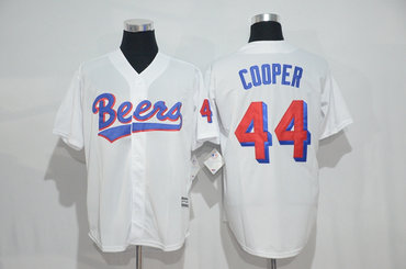 Beers 44 Joe Cooper White Stitched Movie Jersey Beers 44 Joe Cooper White Stitched Movie Jersey